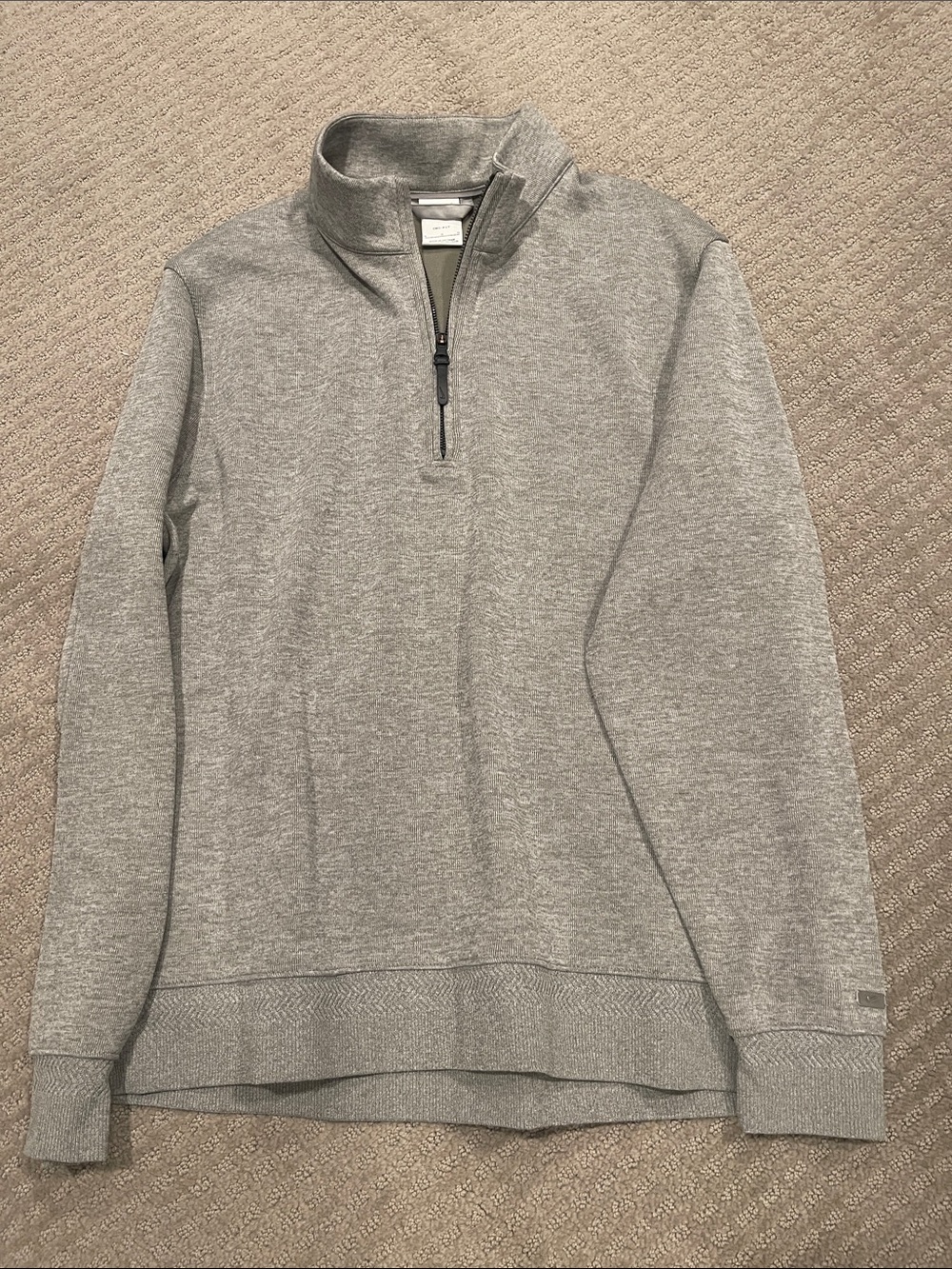 Men’s Nike Light Gray Golf Quarter-Zip Sweater Pullover Large